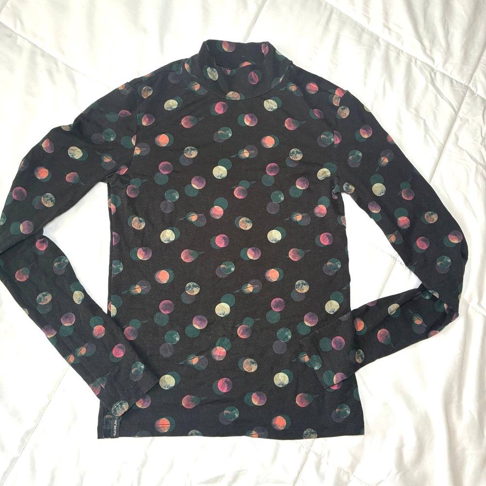Scotch & Soda Mock Neck Long Sleeve Top Celestial Ethereal Whimsigoth Womens XS